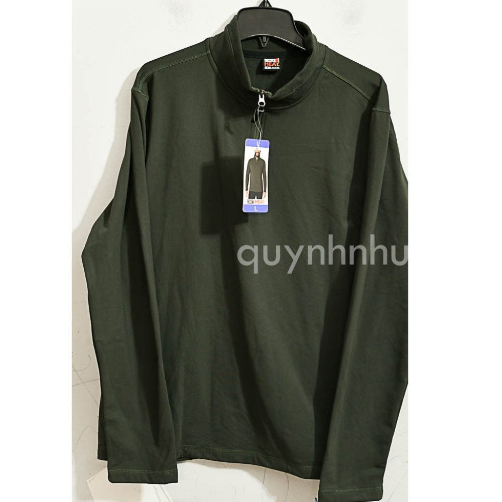 NWT 32 Degrees Heat Men's 1/4 zip Pullover IN ARMY GREEN - Picture 2 of 7